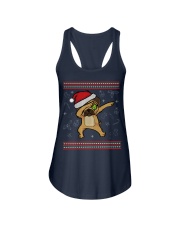 Dabbing Pug Christmas Ladies Flowy Tank tile