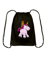 Smilealottees Funny Sea Otter Riding Unicorn Drawstring Bag tile
