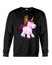 Smilealottees Funny Sea Otter Riding Unicorn Crewneck Sweatshirt tile