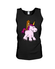 Smilealottees Funny Sea Otter Riding Unicorn Unisex Tank tile