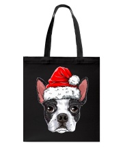 Boston Terrier Christmas Dog Santa Hat Xmas Boys Kids Girls Tote Bag tile