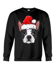 Boston Terrier Christmas Dog Santa Hat Xmas Boys Kids Girls Crewneck Sweatshirt tile