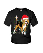 Christmas Lights Beagle Dog Lover Funny Xmas Gift Youth T-Shirt tile