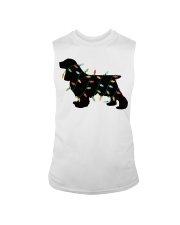 Cocker Spaniel Christmas Lights Christmas Gift For Dog Lover Sleeveless Tee tile