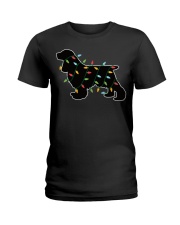 Cocker Spaniel Christmas Lights Christmas Gift For Dog Lover Ladies T-Shirt tile