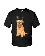 Brussels Griffon Reindeer Christmas Dog Youth T-Shirt tile