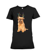 Brussels Griffon Reindeer Christmas Dog Premium Fit Ladies Tee tile