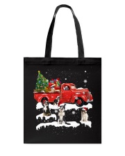 Australian Shepherd Riding Red Truck Xmas Merry Christmas Tote Bag tile
