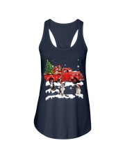 Australian Shepherd Riding Red Truck Xmas Merry Christmas Ladies Flowy Tank tile
