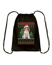 Cavalier King Charles Spaniel Christmas Ugly Drawstring Bag tile