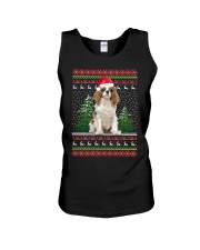 Cavalier King Charles Spaniel Christmas Ugly Unisex Tank tile