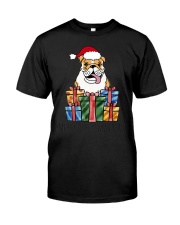 Christmas Present English Bulldog Novelty Shirt Classic T-Shirt tile