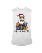 Christmas Present English Bulldog Novelty Shirt Sleeveless Tee tile