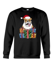 Christmas Present English Bulldog Novelty Shirt Crewneck Sweatshirt tile
