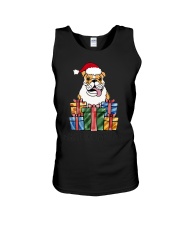 Christmas Present English Bulldog Novelty Shirt Unisex Tank tile