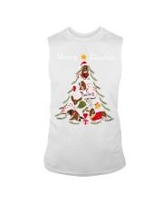 Basset Hound Christmas Tree Xmas Dog Lover Sleeveless Tee tile