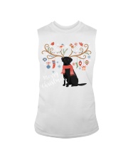 Black Labrador Retriever Christmas Dog Sleeveless Tee tile