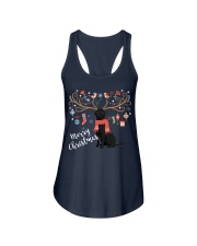 Black Labrador Retriever Christmas Dog Ladies Flowy Tank tile