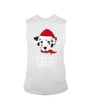Christmas Dog - Feliz Navidog Dalmatian Shirt Sleeveless Tee tile