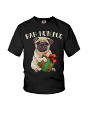 Bah Humpug Cute Pug Dog Christmas Shirts Youth T-Shirt tile