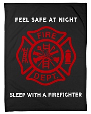 Firefighter Feel Save At Night Sleep With A Firefighter Fleece Blanket tile