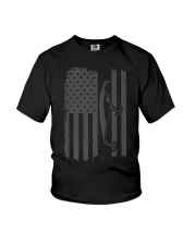 Angler Patriotic Minnow Fishing Lure USA American Youth T-Shirt tile