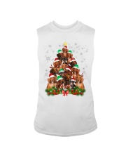 Christmas Dachshund Tree Funny Pajamas Xmas Sleeveless Tee tile