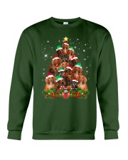 Christmas Dachshund Tree Funny Pajamas Xmas Crewneck Sweatshirt front