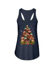 Christmas Dachshund Tree Funny Pajamas Xmas Ladies Flowy Tank tile