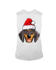 Dachshund Christmas Dog Santa Hat Xmas Boys Kids Girls Gifts Sleeveless Tee tile