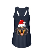 Dachshund Christmas Dog Santa Hat Xmas Boys Kids Girls Gifts Ladies Flowy Tank tile