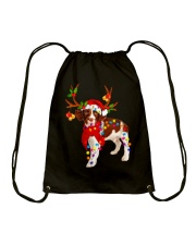 Christmas Lights English Springer Spaniel Dog Drawstring Bag tile