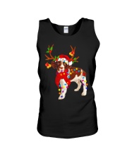 Christmas Lights English Springer Spaniel Dog Unisex Tank tile
