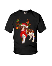 Christmas Lights English Springer Spaniel Dog Youth T-Shirt tile