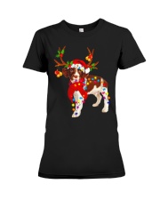 Christmas Lights English Springer Spaniel Dog Premium Fit Ladies Tee tile