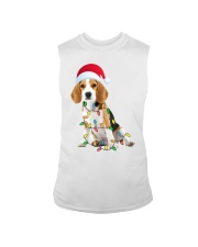 Beagle Christmas Gift - Beagle Funny Santa Hat Xmas Sleeveless Tee tile