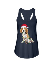 Beagle Christmas Gift - Beagle Funny Santa Hat Xmas Ladies Flowy Tank tile
