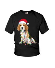 Beagle Christmas Gift - Beagle Funny Santa Hat Xmas Youth T-Shirt tile