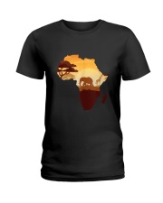Wildlife Safari Animals Ivory Elephant Ladies T-Shirt tile