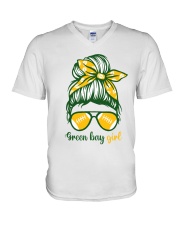 Green Bay Girl V-Neck T-Shirt tile