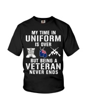 My Time AIn Uniform Is Over But Being Veteran Never End Youth T-Shirt tile