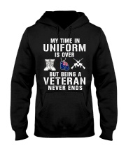My Time AIn Uniform Is Over But Being Veteran Never End Hooded Sweatshirt tile