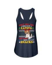 Beagle Ugly Christmas They See You're Eating Xmas Gift Ladies Flowy Tank tile