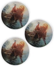 Jesus Circle Ornament (Wood tile