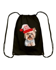 Black Base Yorkie Terrier Christmas Gift For Dog Lovers Drawstring Bag tile