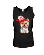Black Base Yorkie Terrier Christmas Gift For Dog Lovers Unisex Tank tile