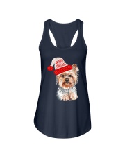 Black Base Yorkie Terrier Christmas Gift For Dog Lovers Ladies Flowy Tank tile