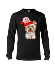 Black Base Yorkie Terrier Christmas Gift For Dog Lovers Long Sleeve Tee tile
