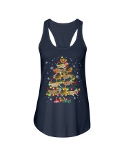 Bearded Dragon Christmas Tree Funny Reptile Lover Xmas Gifts Ladies Flowy Tank tile