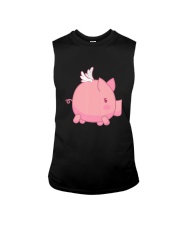 Flying Pig Pig uses wings to fly Sleeveless Tee tile